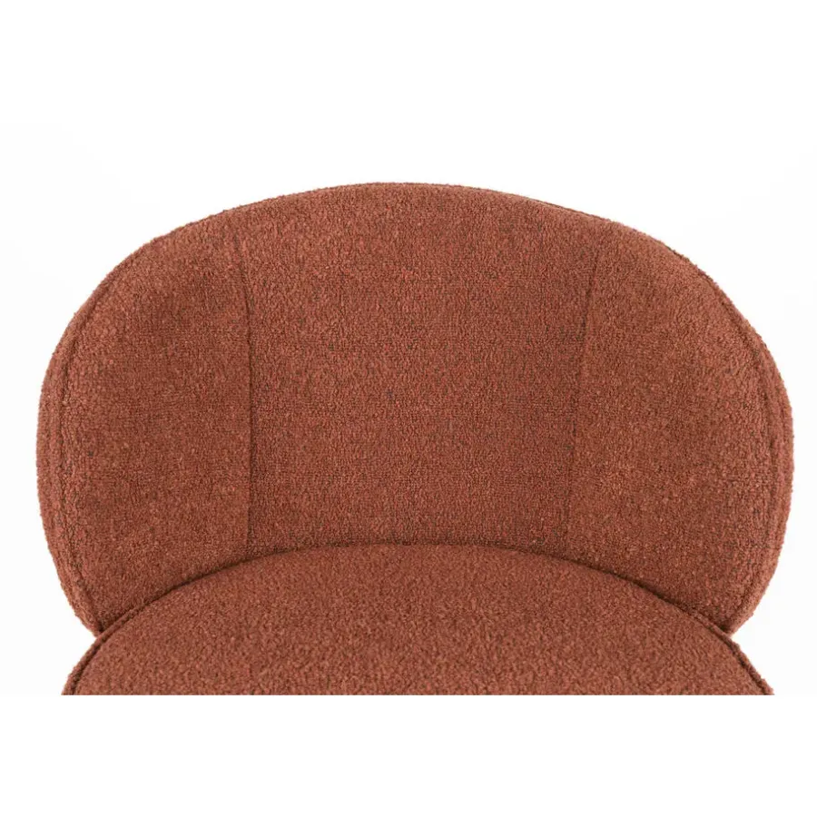 Giga Living Barkruk Oranje Stof - Zithoogte 75cm - 50x52x100cm - Joa - Set van 2