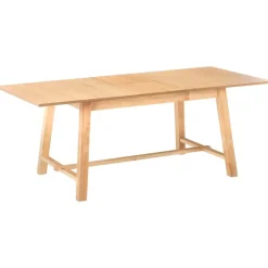 Beliani BARNES - Eettafel - Lichthout - 160/200 x 90 cm - MDF