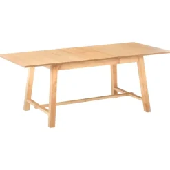 Beliani BARNES - Eettafel - Lichthout - 160/200 x 90 cm - MDF
