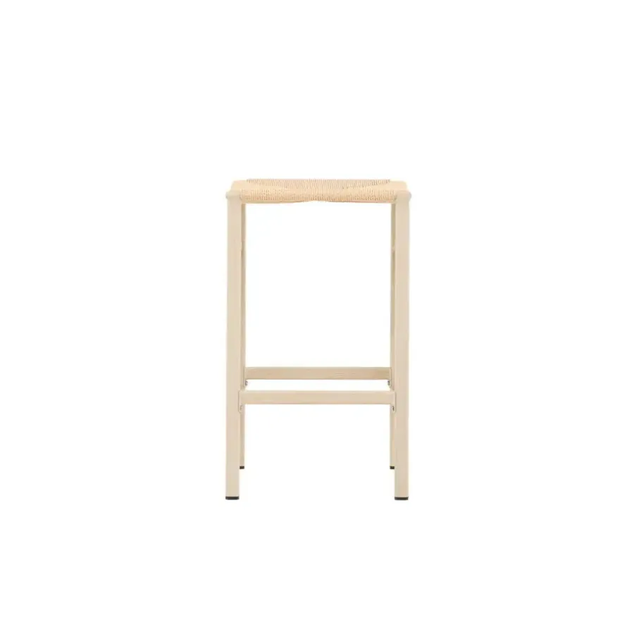 Fjôrd Barstoel Beige Touw - Polly - Set van 2