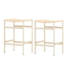Fjôrd Barstoel Beige Touw - Polly - Set van 2