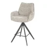 Barkrukken-Giga Living Barstoel Draaibaar - Zandkleur - Metaal - 66x67x90cm - Rich - Set van 2
