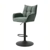 Giga Living Barstoel Groen Stof - Verstelbaar - Marilla - Set van 2