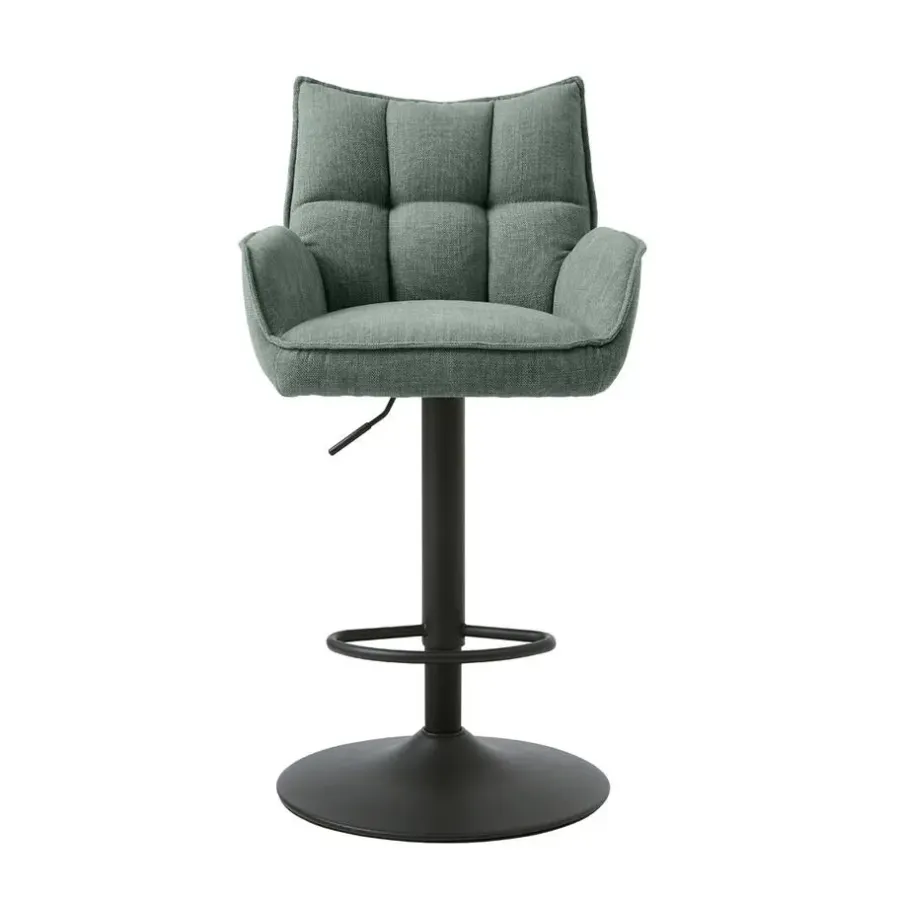 Giga Living Barstoel Groen Stof - Verstelbaar - Marilla - Set van 2