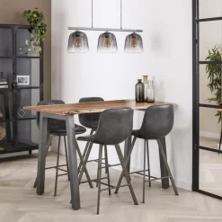 Bartafels-Giga Living Bartafel Acaciahout - 147cm - Rechthoekig - Tafel Edge