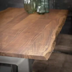 Bartafels-Giga Living Bartafel Acaciahout - 147cm - Rechthoekig - Tafel Edge