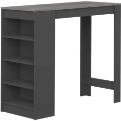 TemaHome Bartafel Aravis 115x50 met opbergruimte - zwart/beton