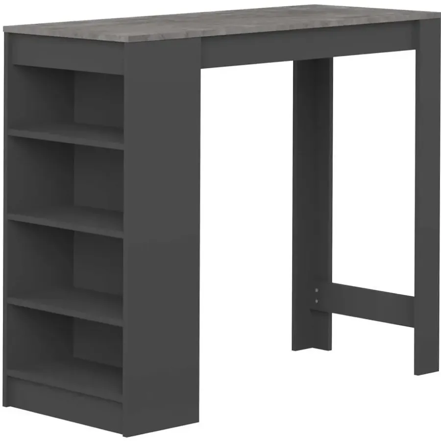 TemaHome Bartafel Aravis 115x50 met opbergruimte - zwart/beton
