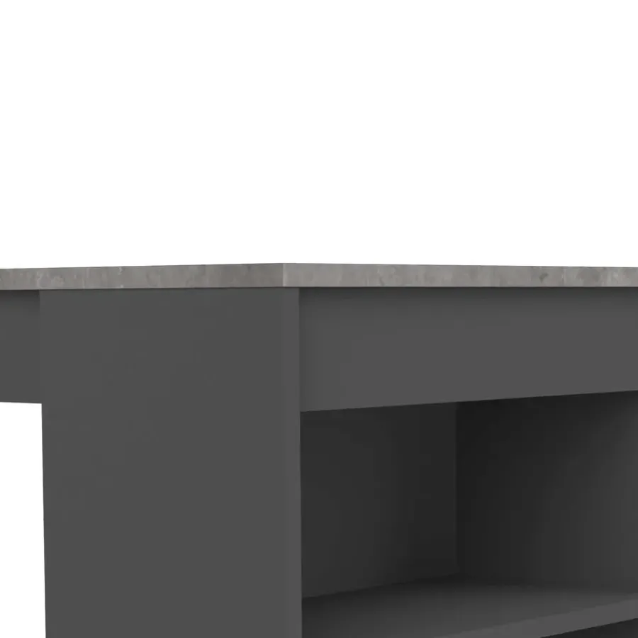 TemaHome Bartafel Aravis 115x50 met opbergruimte - zwart/beton