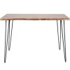 Bartafels-Giga Living Bartafel Hout 130cm - Boomstamtafel - Metalen Frame