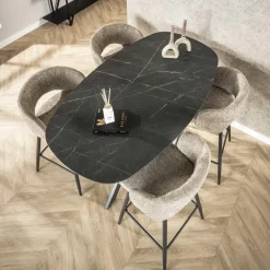 Giga Living Bartafel Keramieklook - 140x80x93cm - Kruisframe