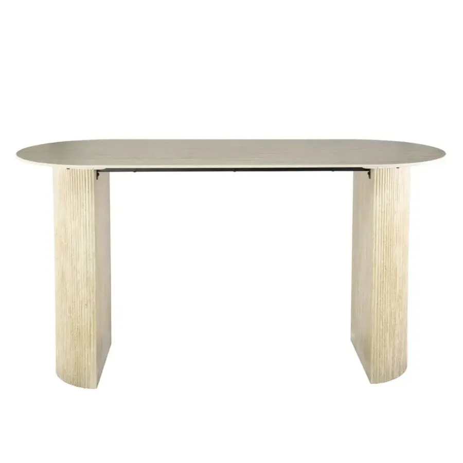 Bartafels-Giga Living Bartafel Ovaal - Keramiek Travertin - 178x70x92cm - Romano