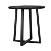 Bartafels-Giga Meubel Bartafel Rond - Zwart Mangohout - 110x110x90cm - Lowie