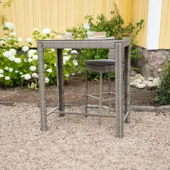 Fjôrd Bartafel Wicker - Grijs Glas - 100x60x110cm - Alo