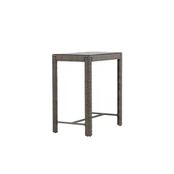 Fjôrd Bartafel Wicker - Grijs Glas - 100x60x110cm - Alo