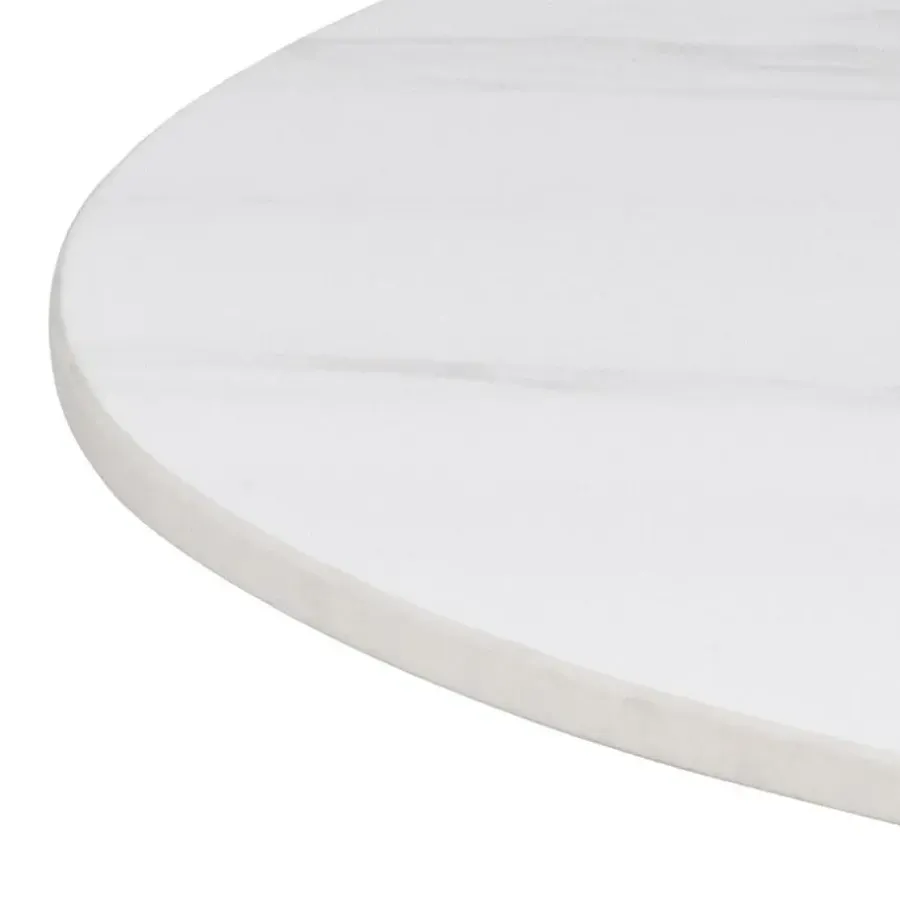 Giga Living Bartafel Wit Keramiek - Metaal - 80x80x105cm - Laurens