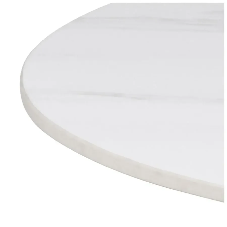 Giga Living Bartafel Wit Keramiek - Metaal - 80x80x105cm - Laurens