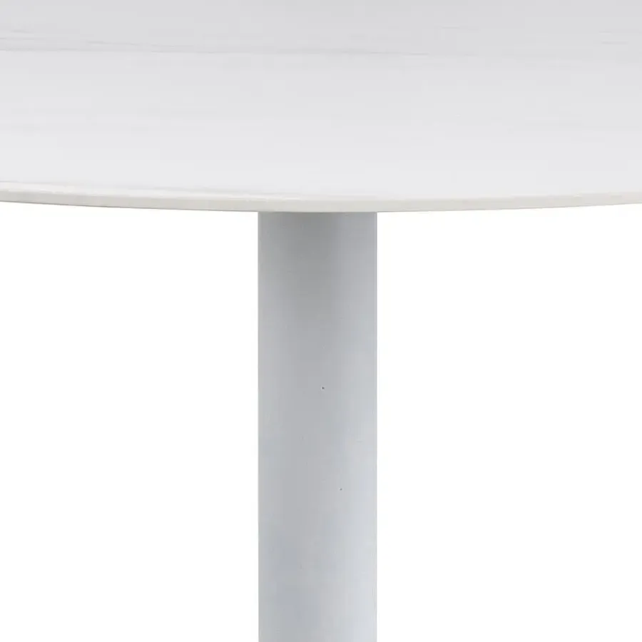 Giga Living Bartafel Wit Keramiek - Metaal - 80x80x105cm - Laurens
