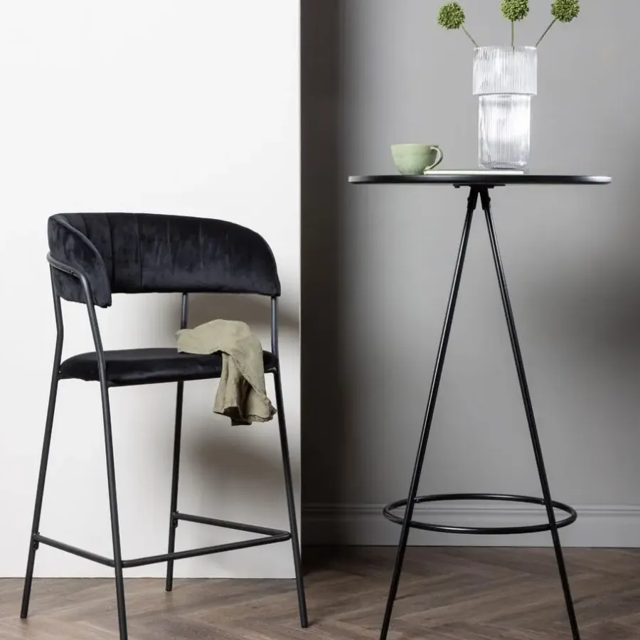 Bartafels-Fjôrd Bartafel Zwart Hout - 60x60x105cm - Bistro