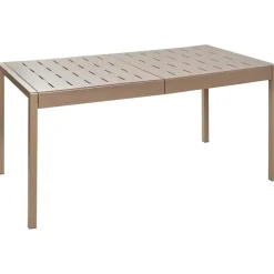 Tuintafels-Beliani BARTICA - Tuintafel - Bruin - 154 x 84 cm - Synthetisch materiaal