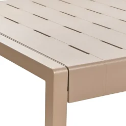 Tuintafels-Beliani BARTICA - Tuintafel - Bruin - 154 x 84 cm - Synthetisch materiaal