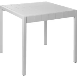 Tuintafels-Beliani BARTICA - Tuintafel - Grijs - 81 x 84 cm - Synthetisch materiaal
