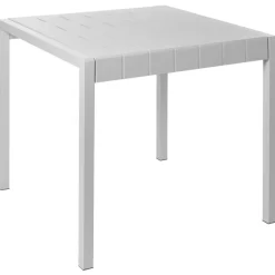 Tuintafels-Beliani BARTICA - Tuintafel - Grijs - 81 x 84 cm - Synthetisch materiaal