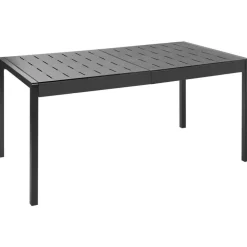 Beliani BARTICA - Tuintafel - zwart - 154 x 84 cm - Synthetisch materiaal