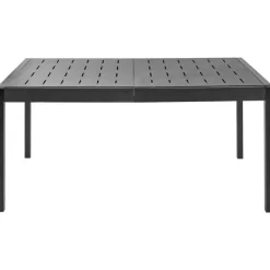 Beliani BARTICA - Tuintafel - zwart - 154 x 84 cm - Synthetisch materiaal