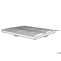 Beliani BASIC - Lattenbodem - Zwart - 140 x 200 cm - Staal