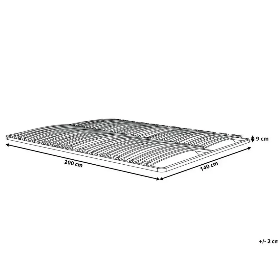 Beliani BASIC - Lattenbodem - Zwart - 140 x 200 cm - Staal