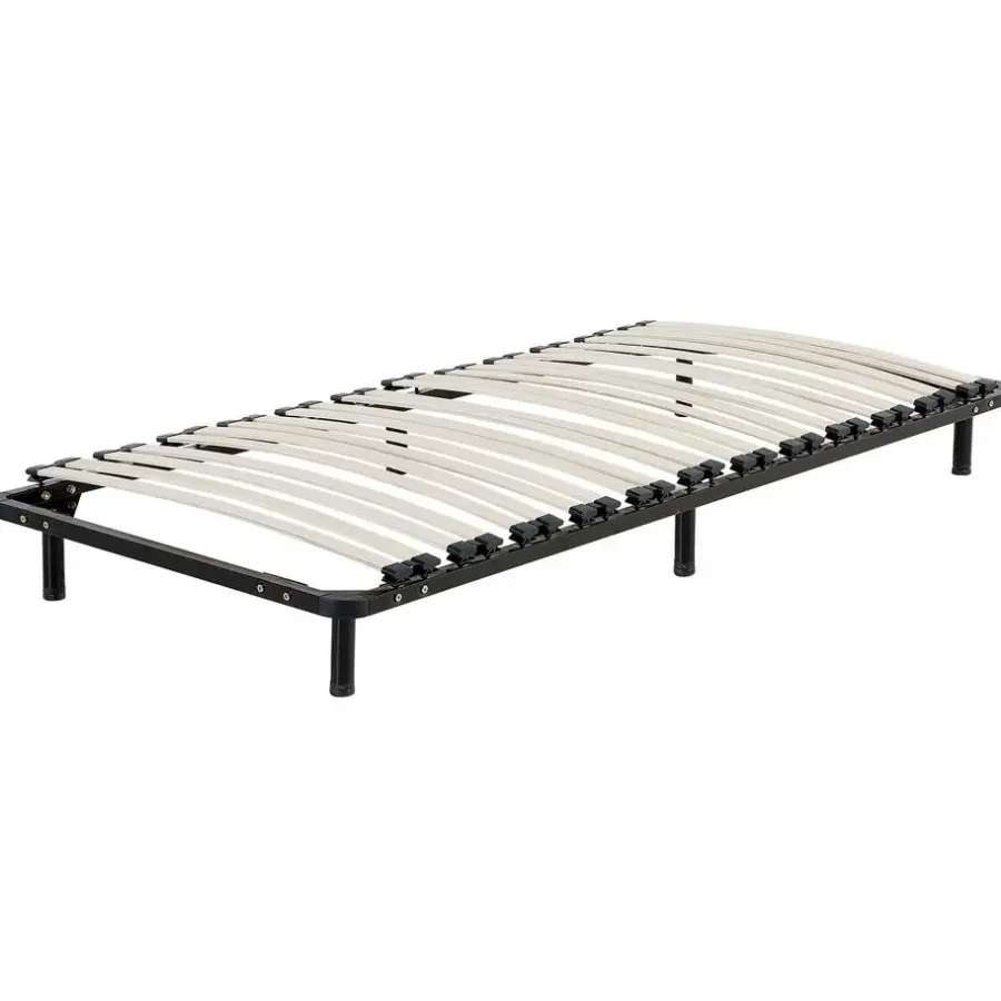 Beliani BASIC - Vrijstaande lattenbodem - Zwart - 90 x 200 cm - Staal