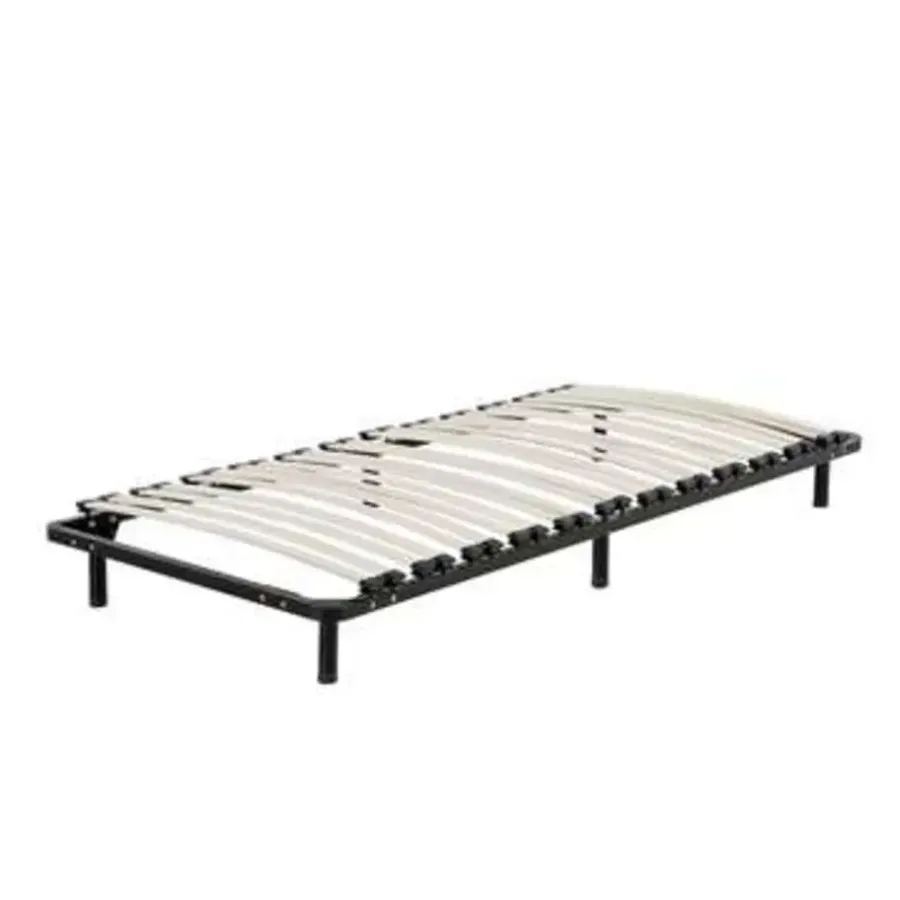 Beliani BASIC - Vrijstaande lattenbodem - Zwart - 90 x 200 cm - Staal