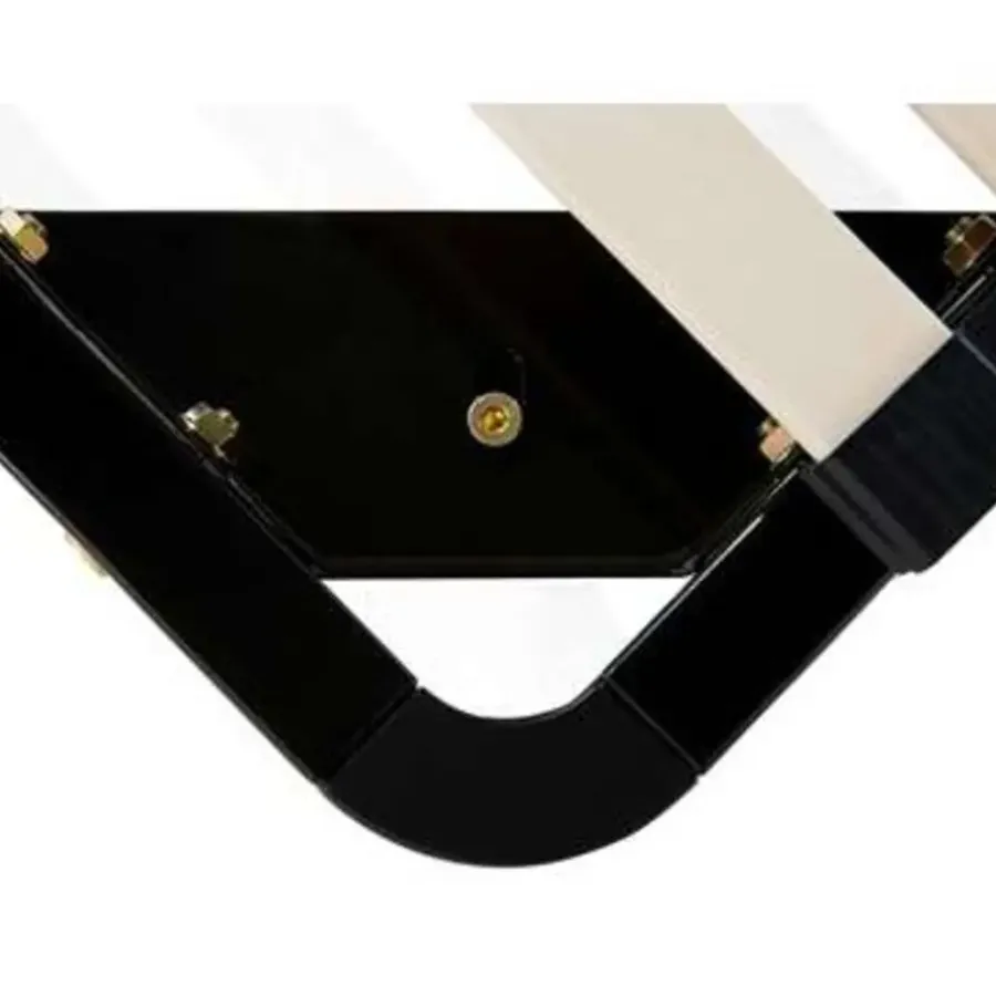 Beliani BASIC - Vrijstaande lattenbodem - Zwart - 90 x 200 cm - Staal