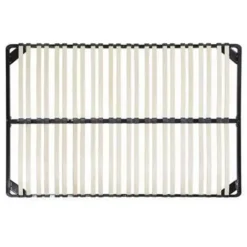 Lattenbodems-Beliani BASIC - Vrijstaande lattenbodem - Zwart - 140 x 200 cm - Staal