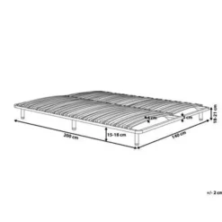 Lattenbodems-Beliani BASIC - Vrijstaande lattenbodem - Zwart - 140 x 200 cm - Staal