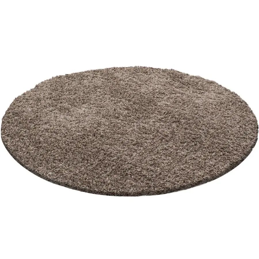 Muratap Basic Rond Shaggy vloerkleed Caramel Hoogpolig - 200 CM ROND