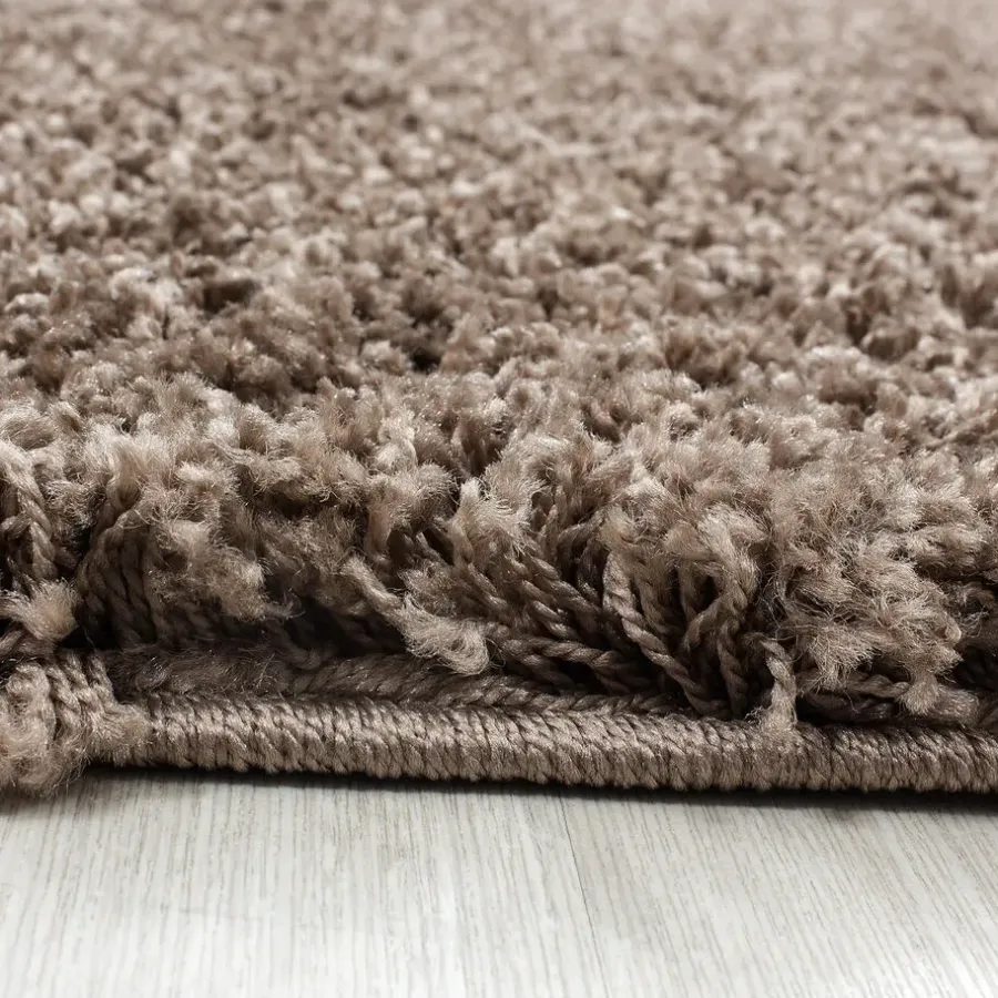 Muratap Basic Rond Shaggy vloerkleed Caramel Hoogpolig - 160 CM ROND