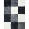 Muratap Basic Shaggy Geblokt vloerkleed Zwart / Wit Hoogpolig - 160x230 CM
