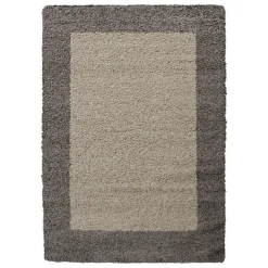 Muratap Basic Shaggy Kader vloerkleed Taupe Hoogpolig - 300x400 CM