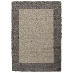Muratap Basic Shaggy Kader vloerkleed Taupe Hoogpolig - 300x400 CM