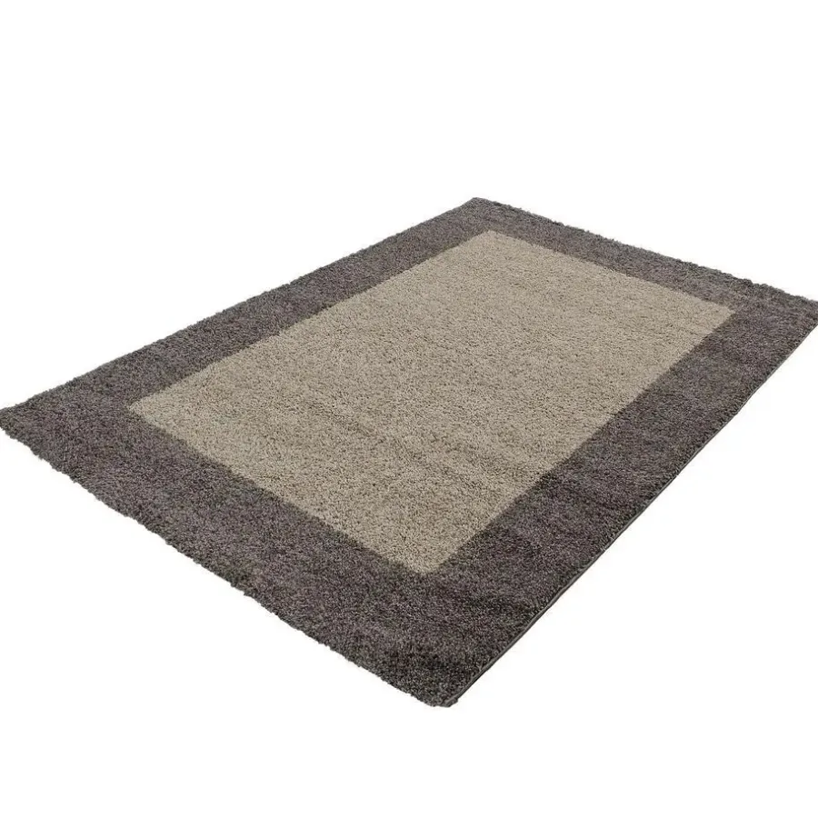Muratap Basic Shaggy Kader vloerkleed Taupe Hoogpolig - 300x400 CM