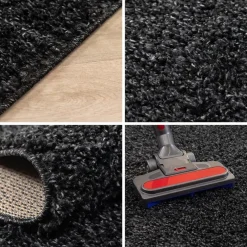 Hoogpolige Vloerkleden-Muratap Basic Shaggy vloerkleed Antraciet Hoogpolig - 160x230 CM
