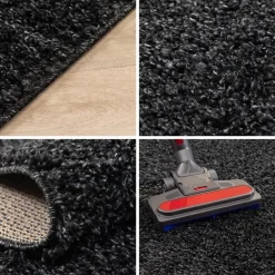 Hoogpolige Vloerkleden-Muratap Basic Shaggy vloerkleed Antraciet Hoogpolig - 160x230 CM