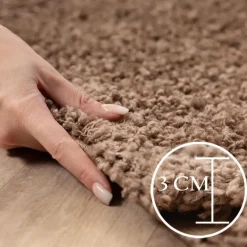 Vloerkleden|Hoogpolige Vloerkleden-Muratap Basic Shaggy vloerkleed Caramel Hoogpolig - 160x230 CM
