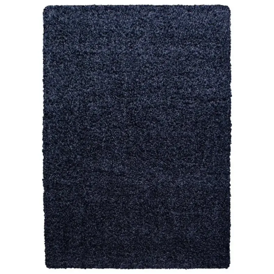 Hoogpolige Vloerkleden-Muratap Basic Shaggy vloerkleed Donker Blauw Hoogpolig - 140x200 CM