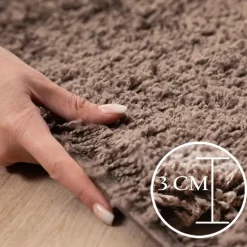 Muratap Basic Shaggy vloerkleed Taupe Hoogpolig - 160x230 CM