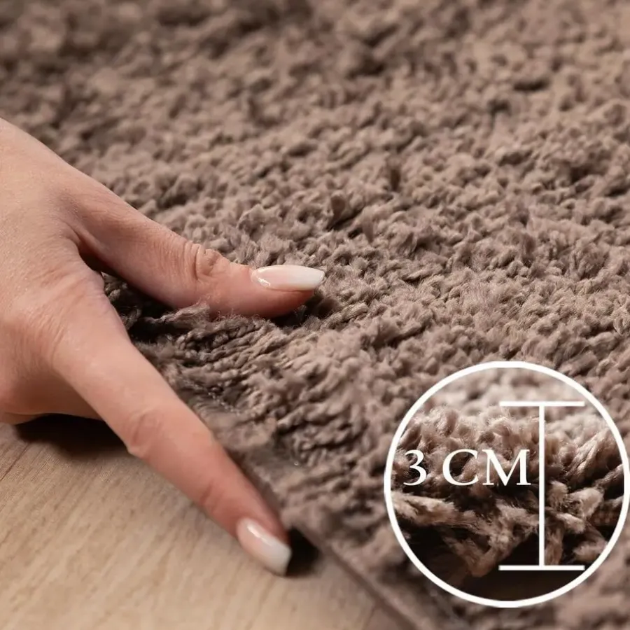 Muratap Basic Shaggy vloerkleed Taupe Hoogpolig - 160x230 CM