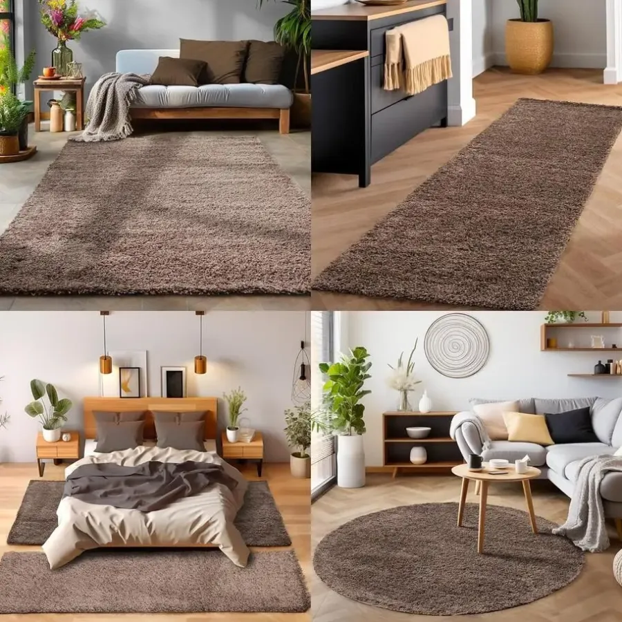 Muratap Basic Shaggy vloerkleed Taupe Hoogpolig - 160x230 CM