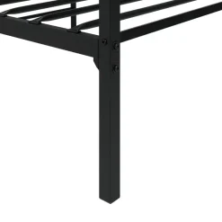 1-Persoons Bedden-Beliani BATTUT - Eenpersoonsbed - Zwart - 90 x 200 cm - Metaal